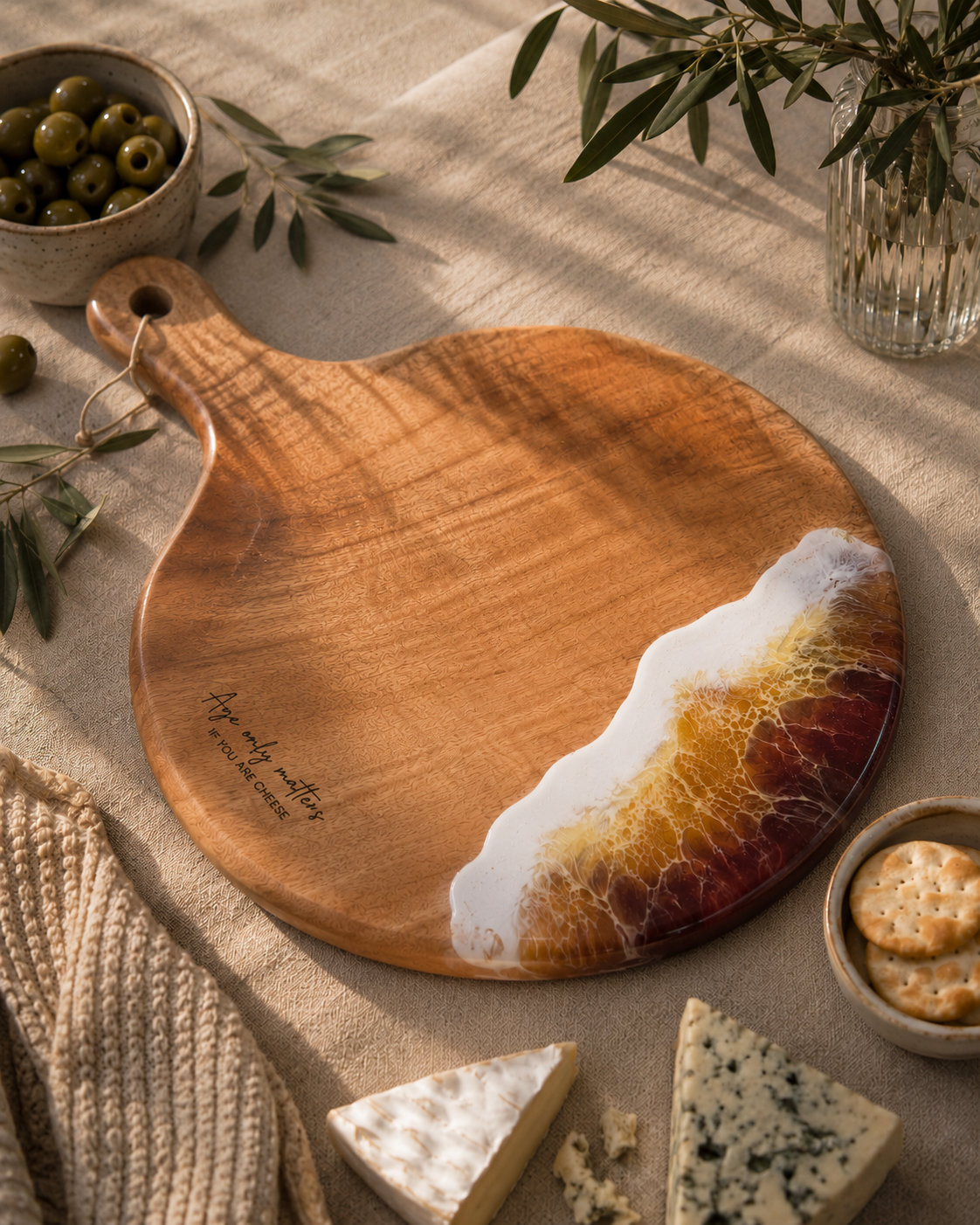 Sunset Resin Pizza Board